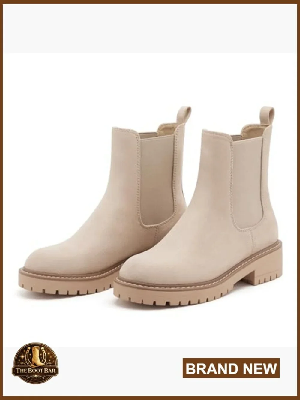 Women's Chelsea Boots Slip On Ankle Booties Chunky Block Heel Casual